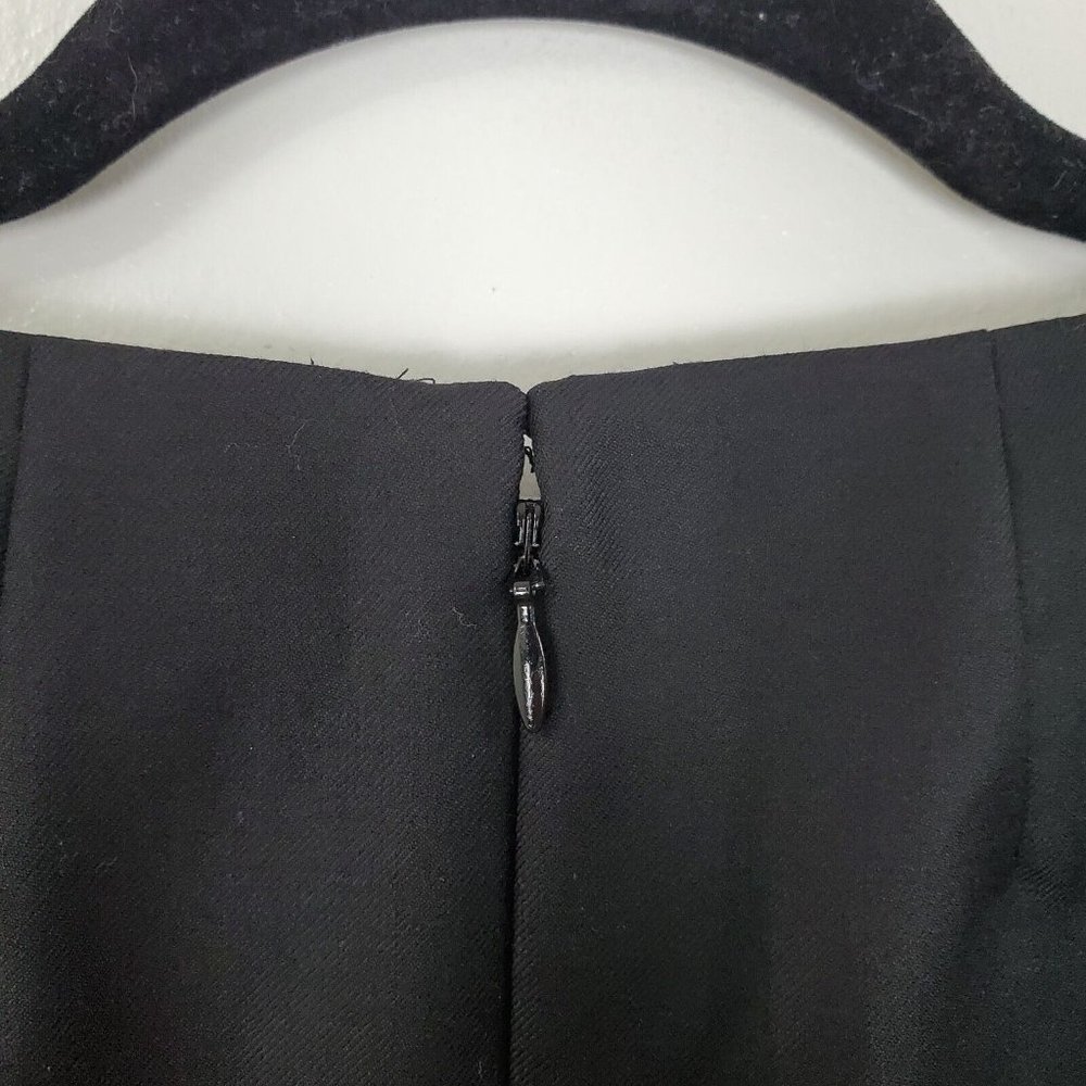 J Crew Dress Womens 0 Petites Black Wool Sheath 3/4 Sleeves Classic Cocktail - Picture 8 of 13